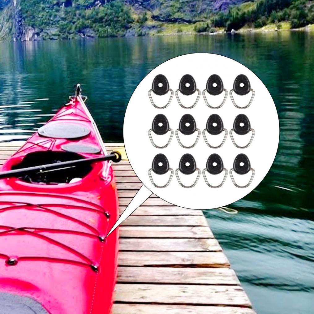 Leichte Nylon D-Ring Zurrgurte für Kajaks Set mit 12 Deckbeschlagsschrauben