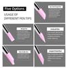 5 Pezzi Pennello per Unghie in Silicone Intaglio Goffratura Vuoto Modellante Gel Rosa Nail Art Scultura Penna Pennelli da Disegno