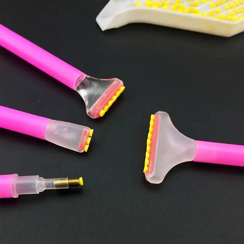 

Rhinestone Painting Wax Pencil with 3/6/9 Drill Diy Handcraft Tools, Rhinestone Picker Tool for Quick and Easy Application of Rhinestones one-size розовый