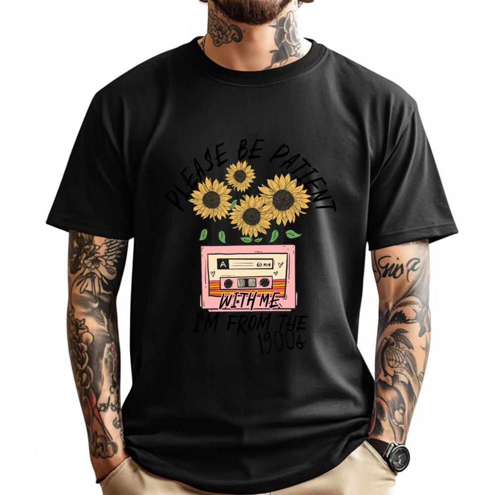 

Please Be Patient With Me Im From The 1900s Cassette Graphic T Shirts Men Cotton Man Clothes Gift Idea - Men s Summer Cotton ... S разноцветный