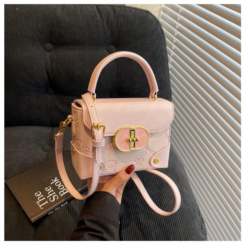 Retro tragbare kleine quadratische Tasche kontrastfarbene Umhängetasche Damen neue modische vielseitige Pendler-Schultertasche