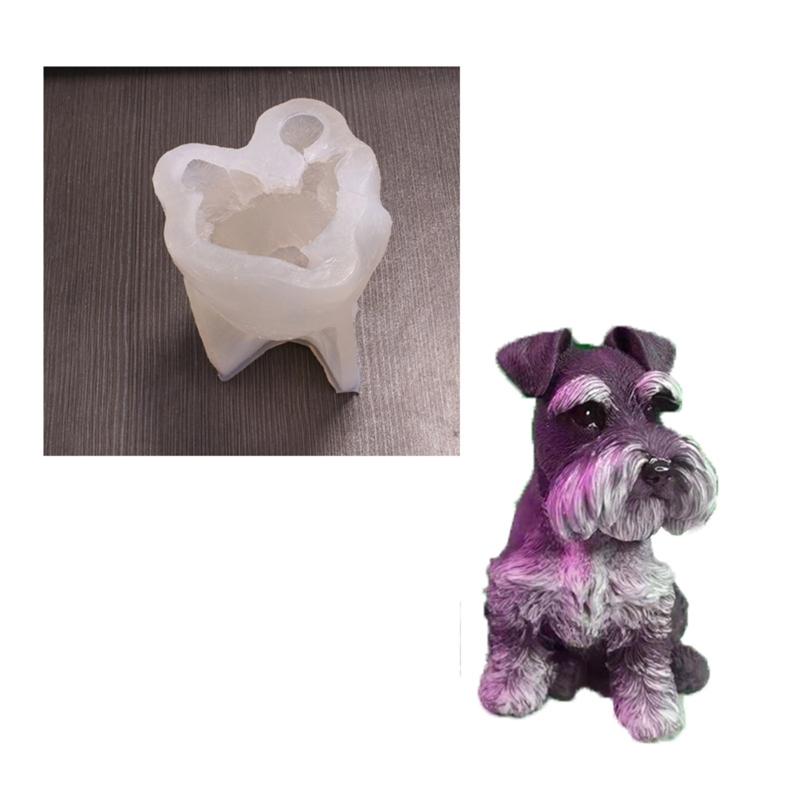 DIY Silicone Candle Resin Mold Tablets Molds Scented Candle Ornaments Lovely Dog Epoxy Casting Molds Handmade Craft