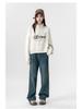 European Style Stand Collar High Waist Sweatshirt for Women - Plus Size, Slimming, Loose Fit, Short Top for Spring & Autumn 2025