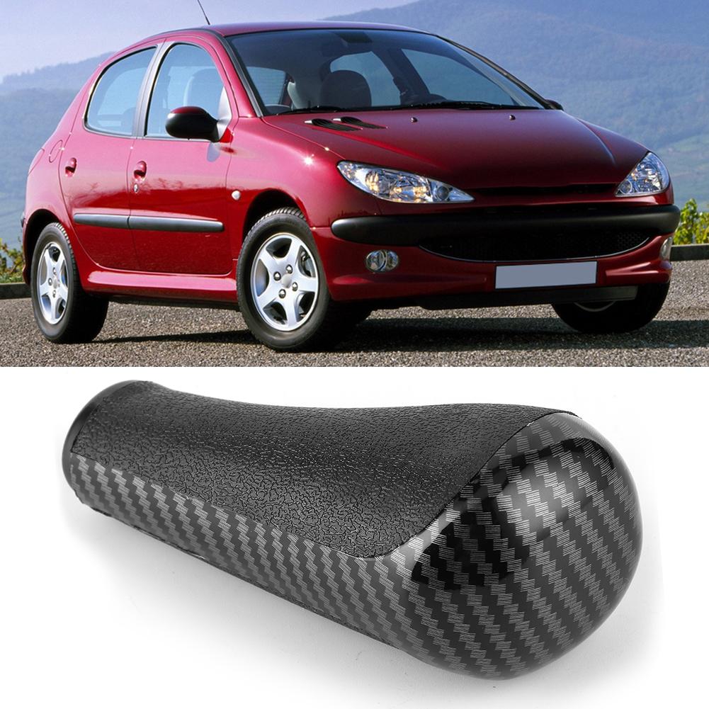 Carbon Fiber Muster Auto Schaltknauf Kopf Zubehör Fit für Peugeot 206 207 208 307 308 408