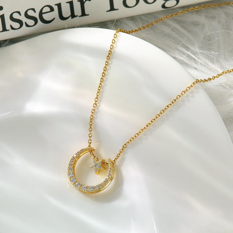 Titanstahl Halskette - Elegante Halskette für Damen - Herzförmiger Anhänger Zubehör