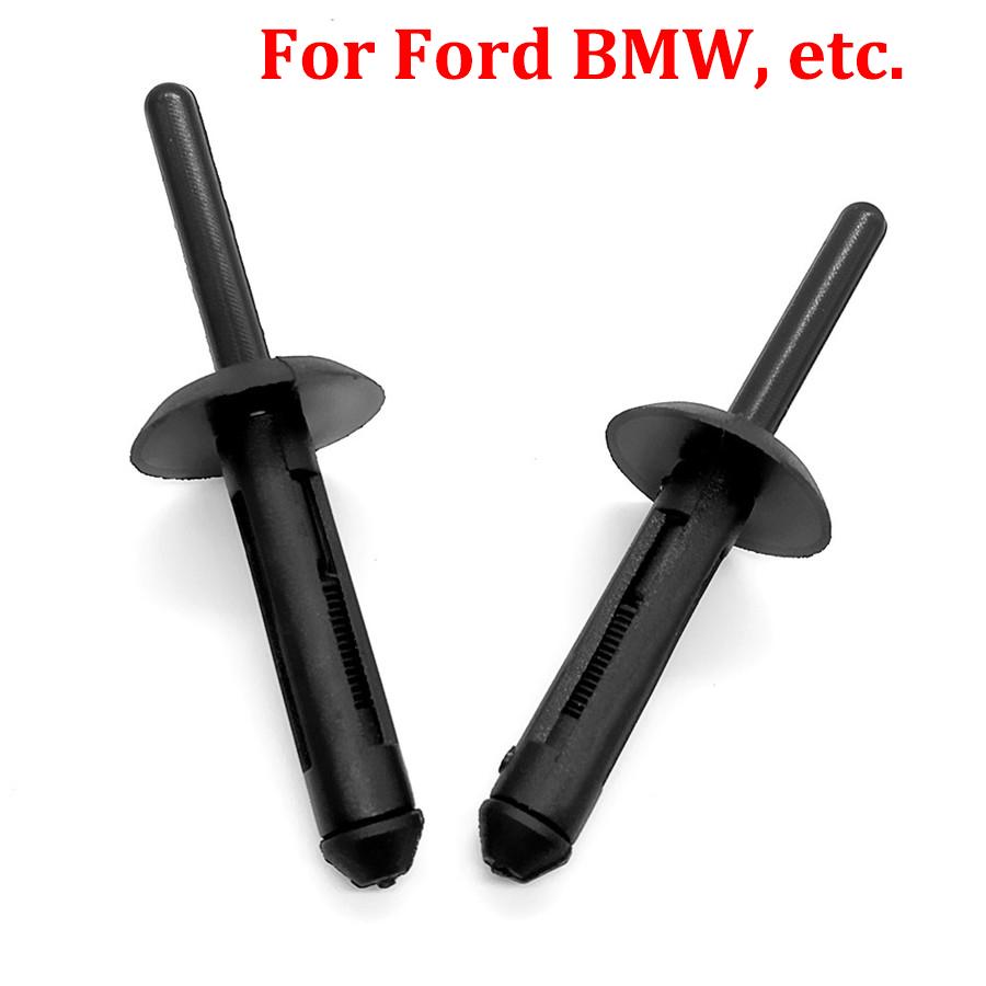 100PC Plastic Car SUV Bumper Rivets Repair Auto Fastener Push Type Retainer Clip