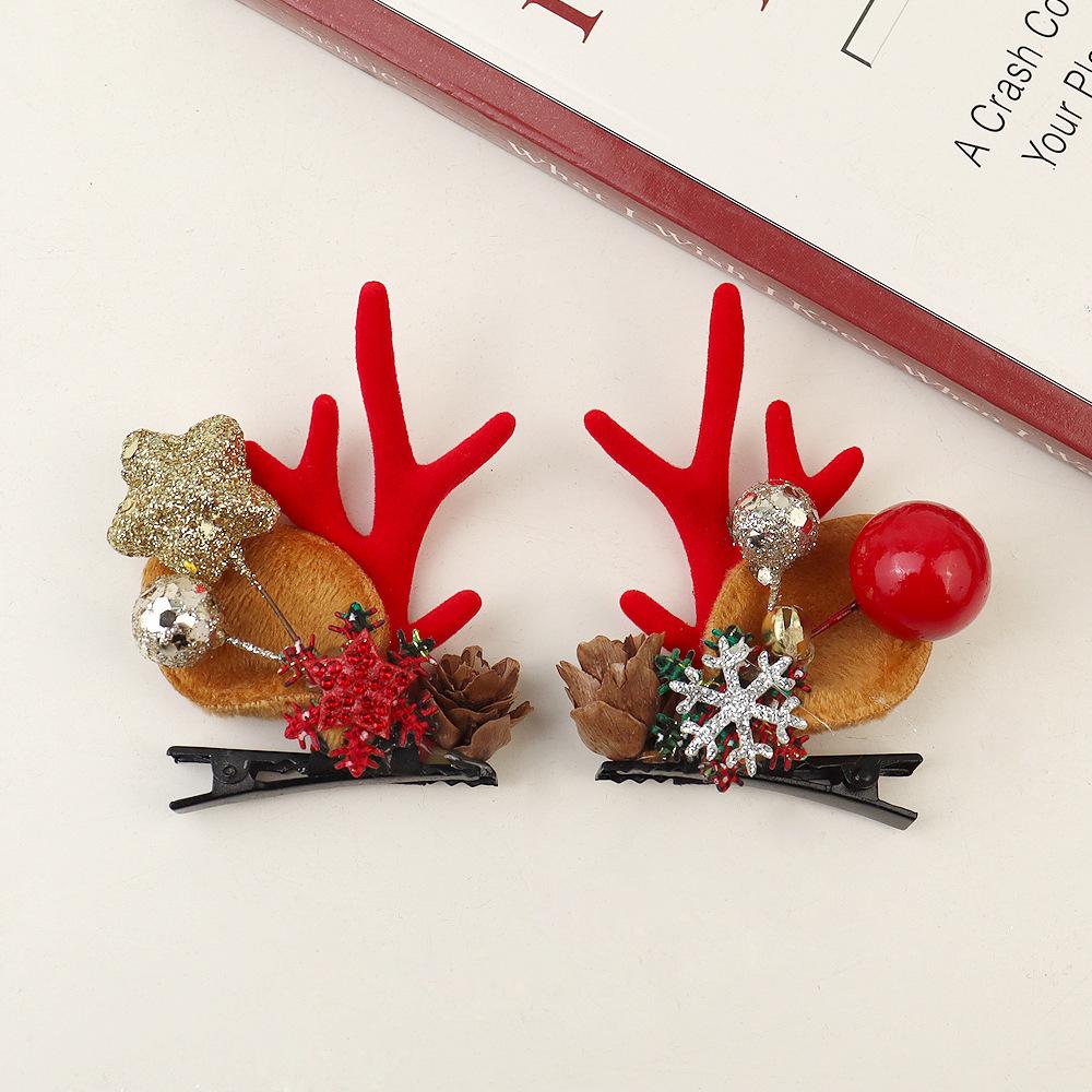 

Рождественские заколки для волос, Детские декоративные аксессуары, Праздничные украшения One Size