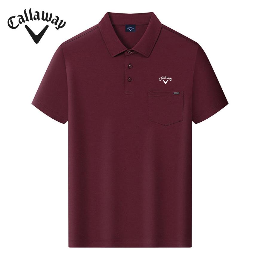 

Callaway 2025 Summer Embroidered Golf Business Leisure Sports Style Liquid Ammonia Bead Cotton with Advanced Glossiness Polo Shirt XXL