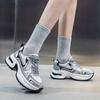 Fashion 35-43 Sneakers 5cm Air Mesh Leather Summer Hollow Women Sandals Platform Wedge Chunky Sneakers Fashion Comfy Vulcanize Shoes