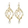 Korean Style Gold Leaf Curve Earrings - Sweet Dangle Studs