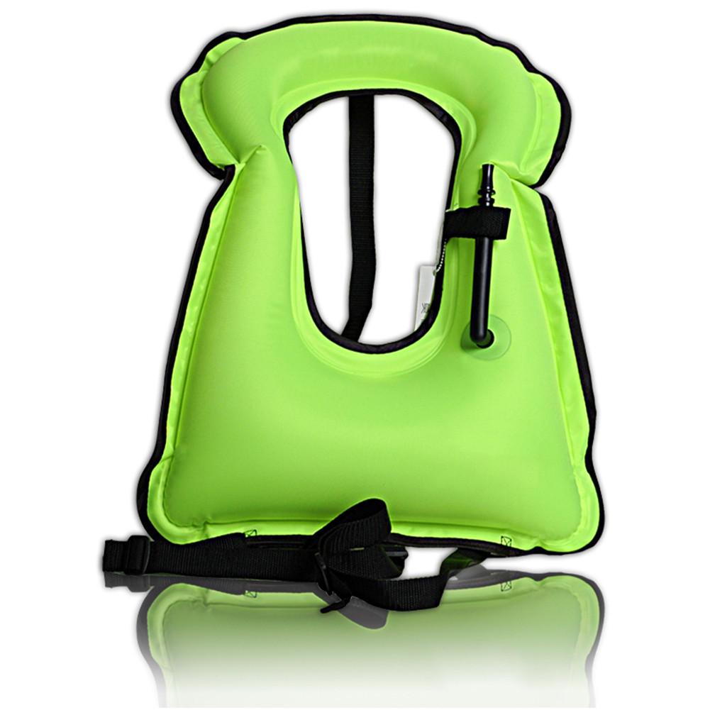 Inflatable Snorkel Life Vest With Customizable Pattern For Water Sports Enthusiasts