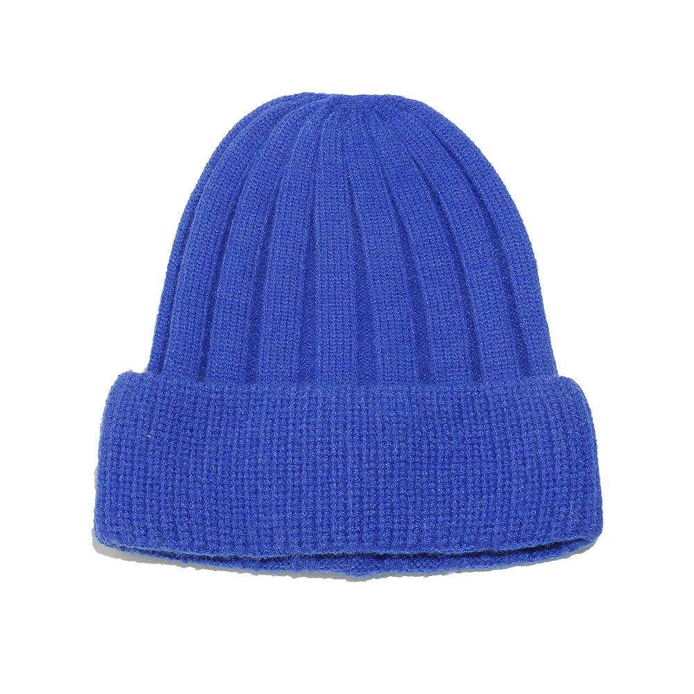 Hurtownia wełniana czapka damska jesienno-zimowa jednolita kolorystycznie outdoorowa czapka termiczna czapka typu pulower w paski czapka dziergana męska i damska