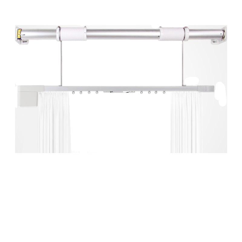 Smart Double Track Motorized Curtains for Duplexes with Voice Remote Control Compatible with Mi Home