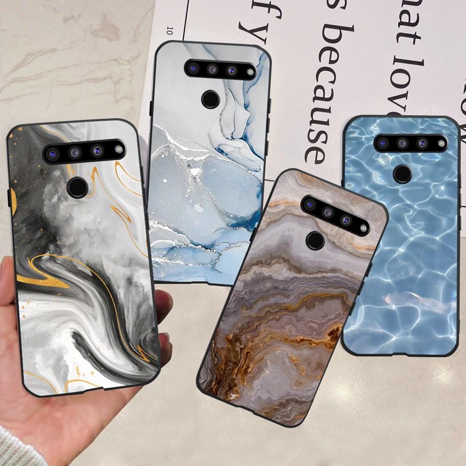 Für LG G8X ThinQ Hülle LG V50 ThinQ V50s ThinQ V50 Dual Screen Flüssigsilikon Bumper Coque Fundas Marmor Weltraummann Drache Capa