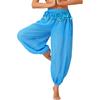 Belly Dance Pants for Women Sequined Dots Chiffon Bloomer Semi See-Though Dancewear