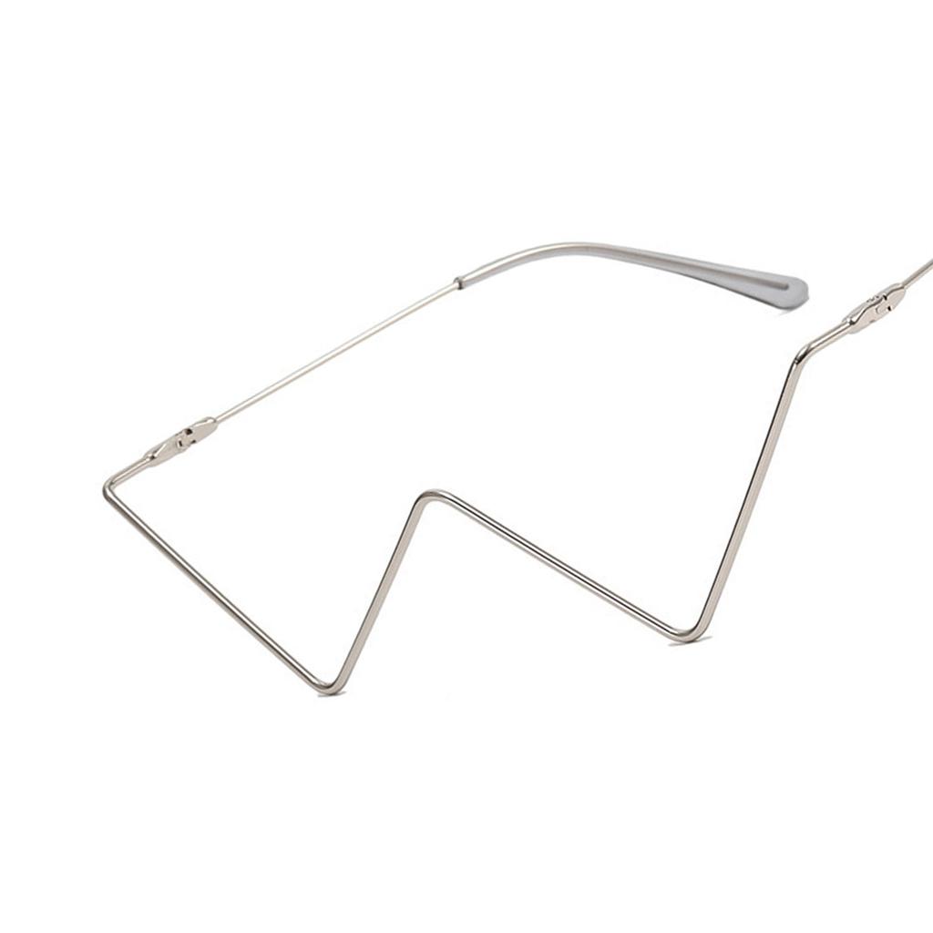 Stylish Sunglasses for Girls Boys Photo Props Travel Hip Hop Half Frame No Lens Rhinestones Glasses W Shape Eyewear