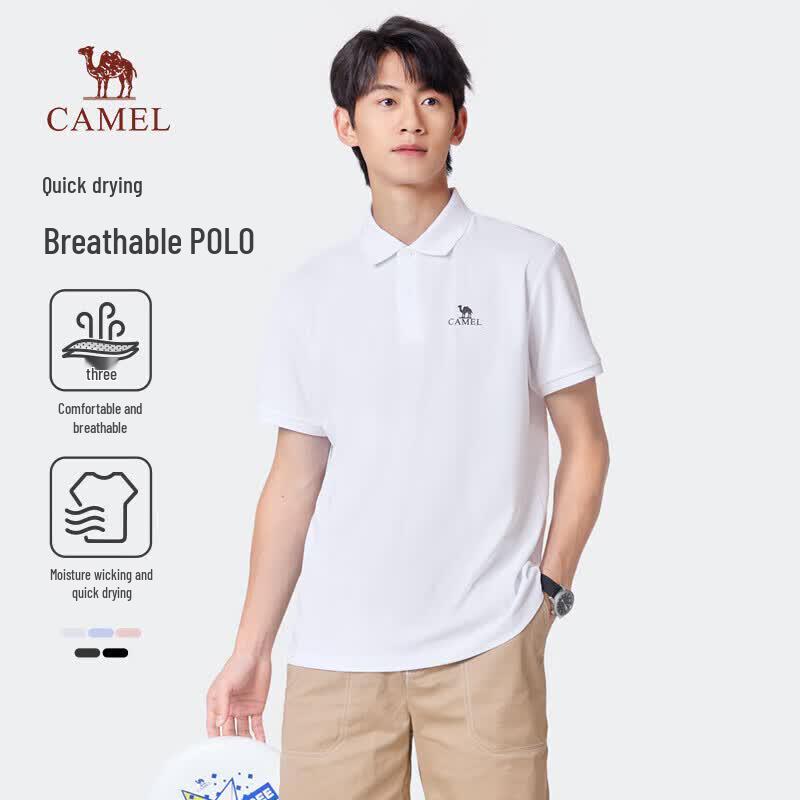 CAMEL Men s Quick-Dry Casual Polo Shirt M
