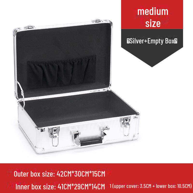 Portable Aluminum Alloy Toolbox for Electricians and Equipment Storage