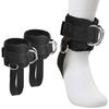1 Pair Ankle Strap for Cable Machine Attachments Adjustable Indoor Gym Ankle Cuff with 4 D Ring for