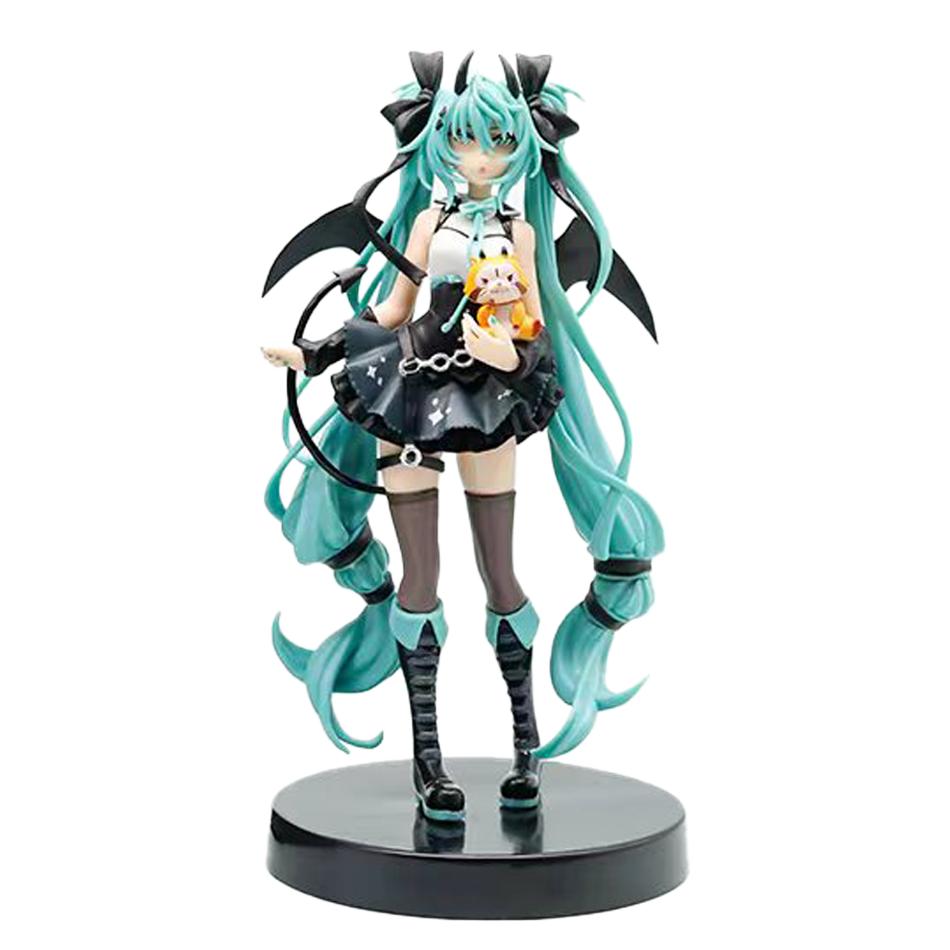 Sale Little Devil Hatsune Miku Little Raccoon Dark Angel Handmade PVC Model Animation Peripheral Ornaments