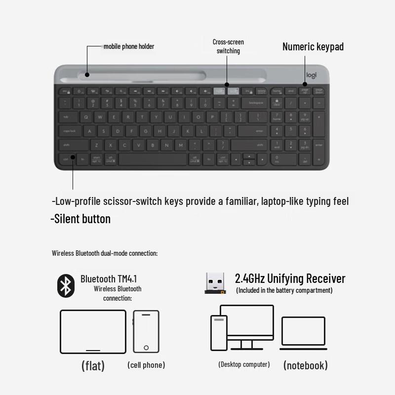 Logitech K580 Bluetooth Wireless Keyboard