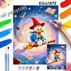 Digital Oil Painting Art Kit Wizard Duck Magic Broom Handmade Coloring Painting Home Decor