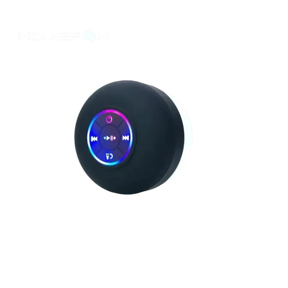 New Bathroom Waterproof Wireless LED Speaker Large Suction Cup Mini Portable Bluetooth Speakers for Home Outdoor Sports Camping