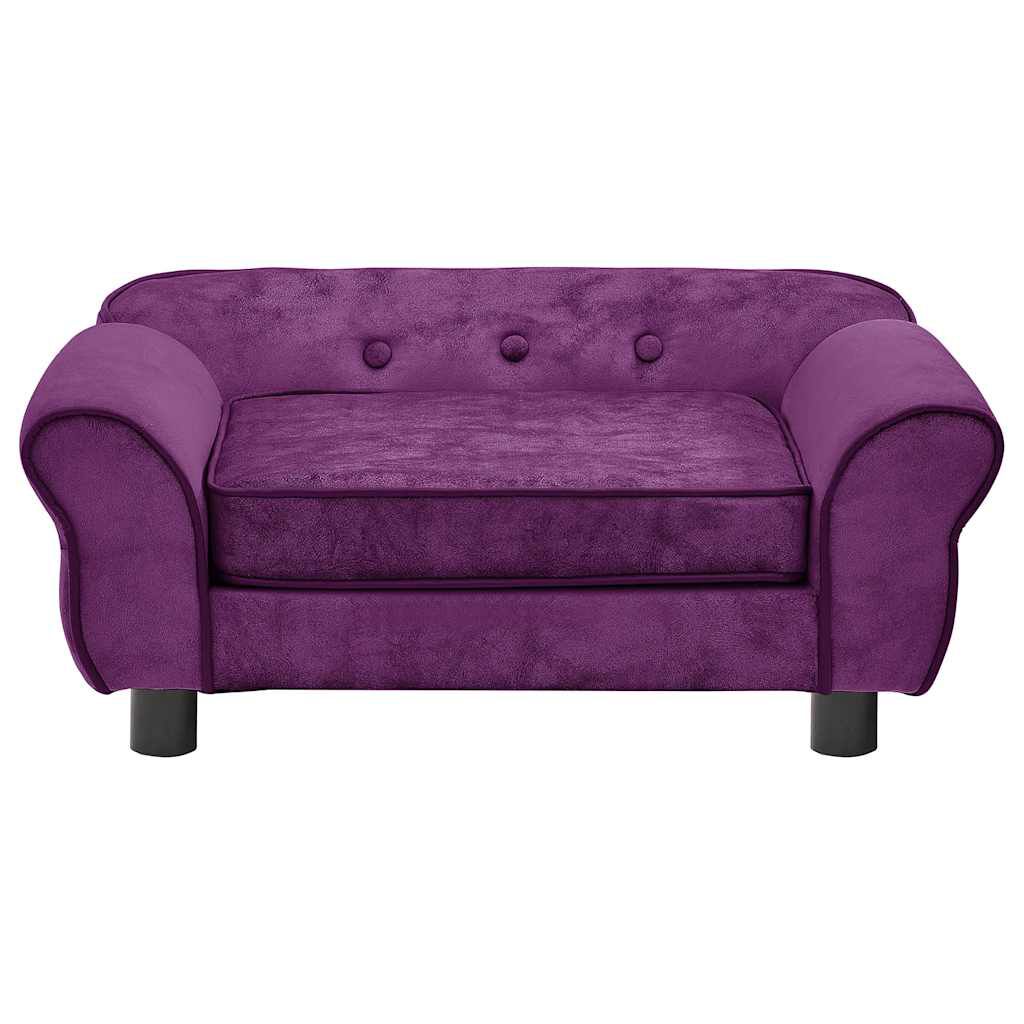 vidaXL Dog Sofa, Burgundy, 72 x 45 x 30 cm, Plush