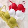 Räumungsverkauf Sexy Unterwäsche Französisch Kleine Brüste Sammeln Anti-Erschlaffen Große Größe Rot Nataljahr Spitze BH