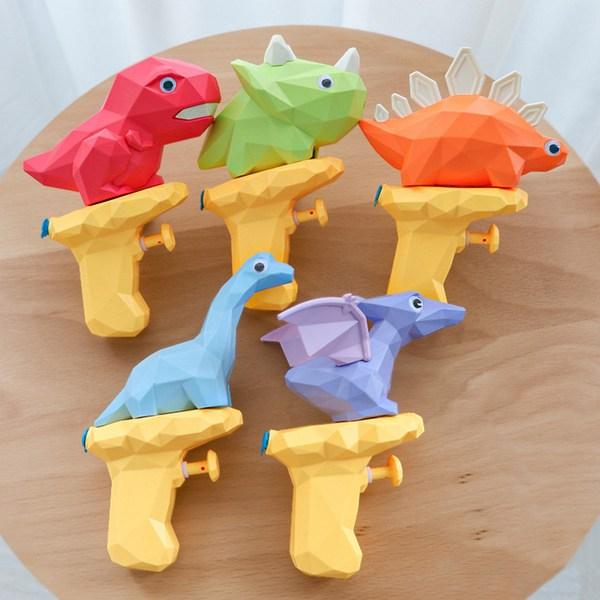 Keyzus Little Dino Water Gun Infant Bath Toy Toy 5-piece Set, Mixed Colors, Korean Popular Toys