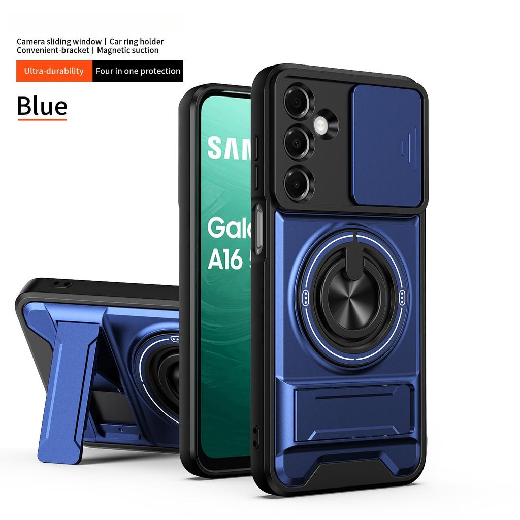 Für Samsung Galaxy A23 A24 A25 A26 A17 F17 A13 A14 A15 A16 A05S A06 A32 Luxuriöse Handyhülle mit drehbarem magnetischen Ringhalter aus Kunststoff