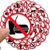 62PCS Funny Prohibition Sign Sticker Nostalgia Vintage Laptop Luggage Skateboard Art Picture Aesthetic Decoration Stickers