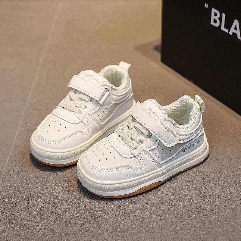 1-3 Years Old Soft Sole Toddler Shoes 4-8 Years Old Children's Fashionable Soft Sole White Shoes Non-slip Breathable Sneakers