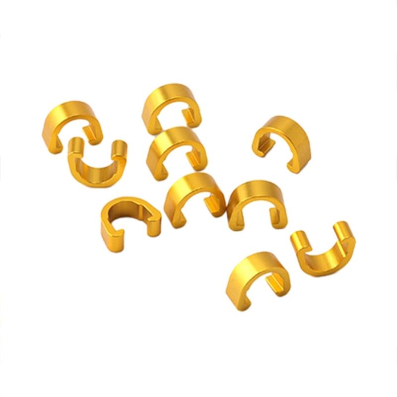 10 szt. Klips do prowadzenia linki hamulcowej roweru ze stopu aluminium C-clip prowadzący linkę hamulcową Klamra prowadząca do roweru górskiego, roweru szosowego