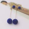 Korean Sweet Stud Earrings for Girls Bobo Plush Ball Long Earrings For Women Temperament Fashion Jewelry Earring brincos