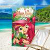 1pc Princess Strawberry Beach Towel with Custom Name, Beach and Seaside Swimming Pool Equipment, Fashion Pattern, Rectangular, Travel Essential