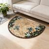Floor Mat Semi-Circular Design 3D Illusion Rug Non-Slip Decorative Door Mat Entryway Living Room Bedroom Fade-Resistant Area Rug