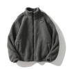 Korean Style Trendy Loose Lambswool Men's Casual Winter Jacket with Zipper