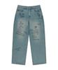 WACKY WILLY Kiki Graphic Denim Pants Blue