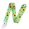 Sunflower Print Card Tag Lanyard Hanging Neck Strap for Mobile Phone Key Chain