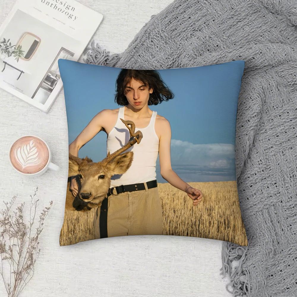 Singer J-Jane Remover Music Pillow Case Square Double-Sided Printing Short Plush Sofa Cushion Cover Bedroom Bedside Pillow