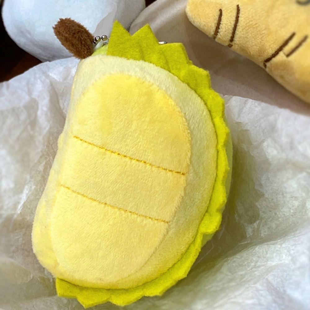 Fruit Doll Fruit Durian Plush Keychain Can Be Peeling Open Durian Plush Toy  Boys Girls