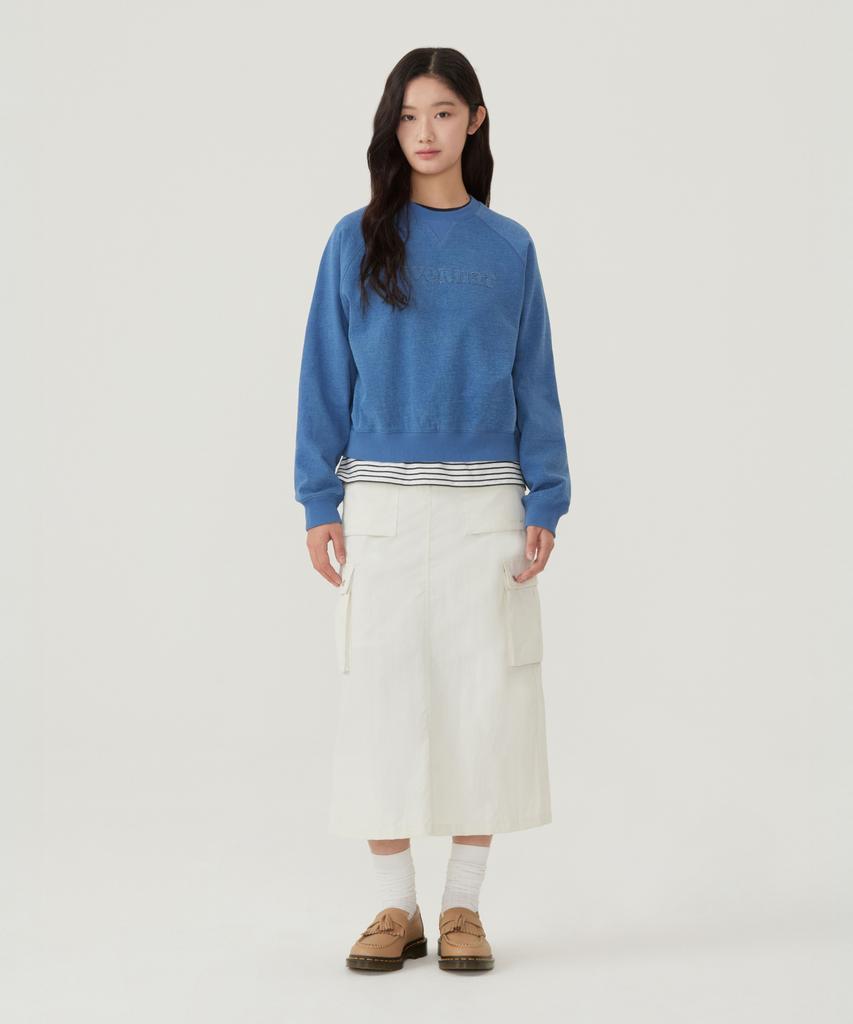 COVERNAT WOMAN Denim Cooper Logo Sweatshirt