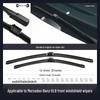 Mercedes-Benz GLB Frameless Wiper Blades for GLB180, GLB200, GLB220 - Silent Rubber Strips, Vehicle-Specific