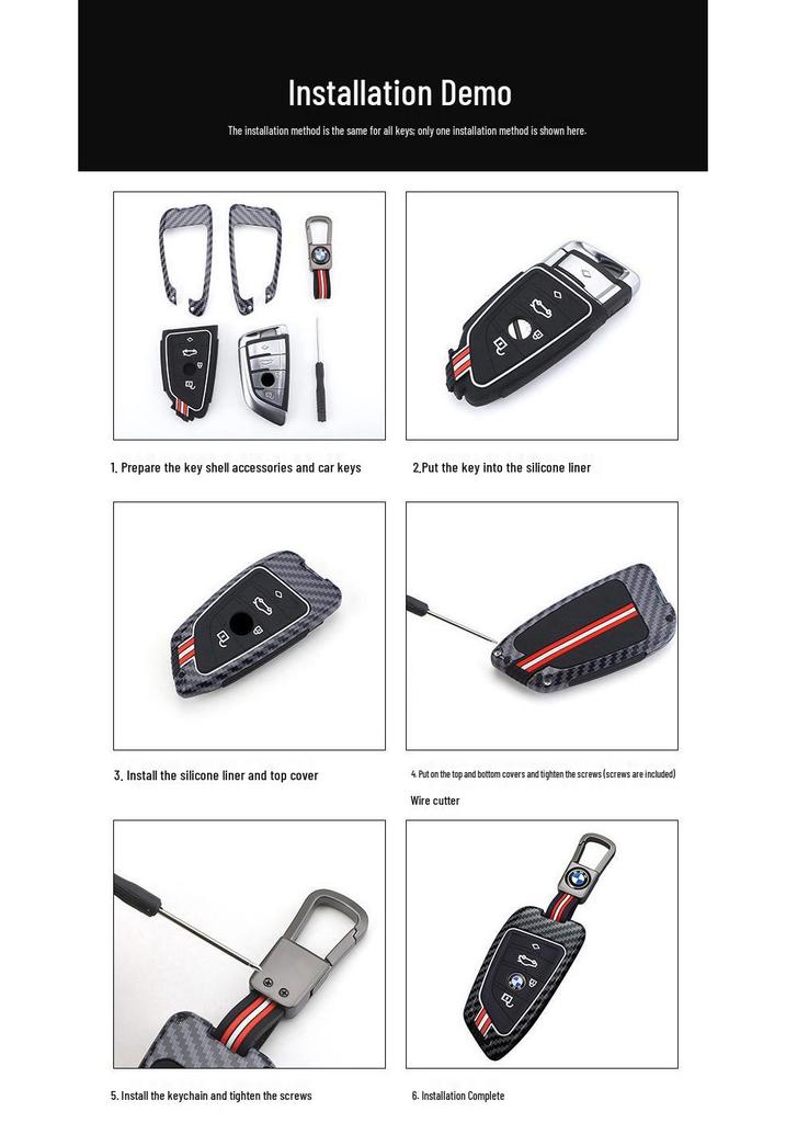 Porsche Carbon Fiber Texture Key Shell for Cayenne, Macan, Panamera, 911, 718