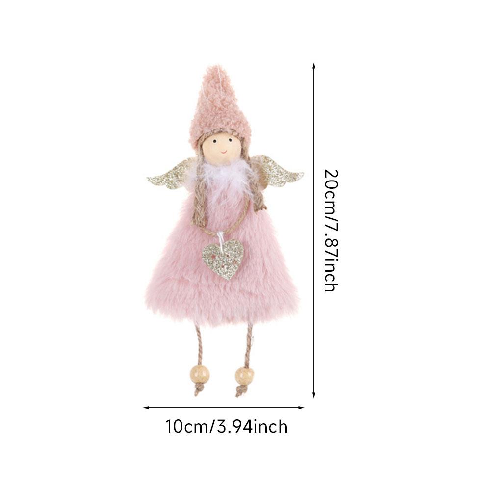 Engel Puppe Plüsch Mädchen Anhänger Weihnachtsornamente Weihnachtsbaumschmuck Hängende Ornamente für Zuhause