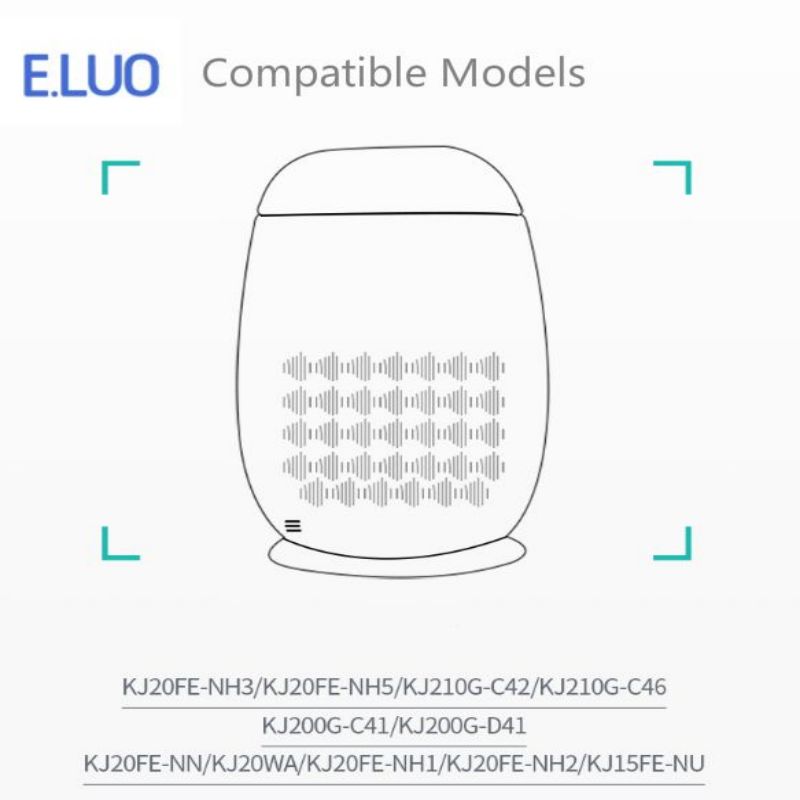 Suitable for Midea Air Purifier KJ20FE-NH1/NH2/NH3 Filter KJ200G-D41/C42 Filter Element 310*242*35mm Air Clean