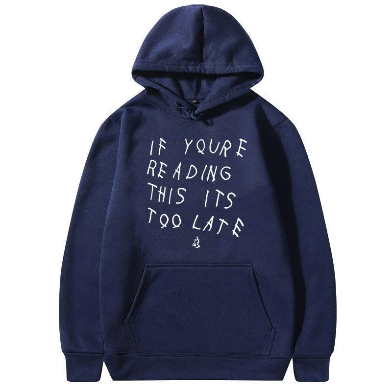 New Drake Letter Print Hoodie Sweatshirt, Stylish and Casual Multi-purpose Streetwear Long-sleeved Pullover for Men and Women
