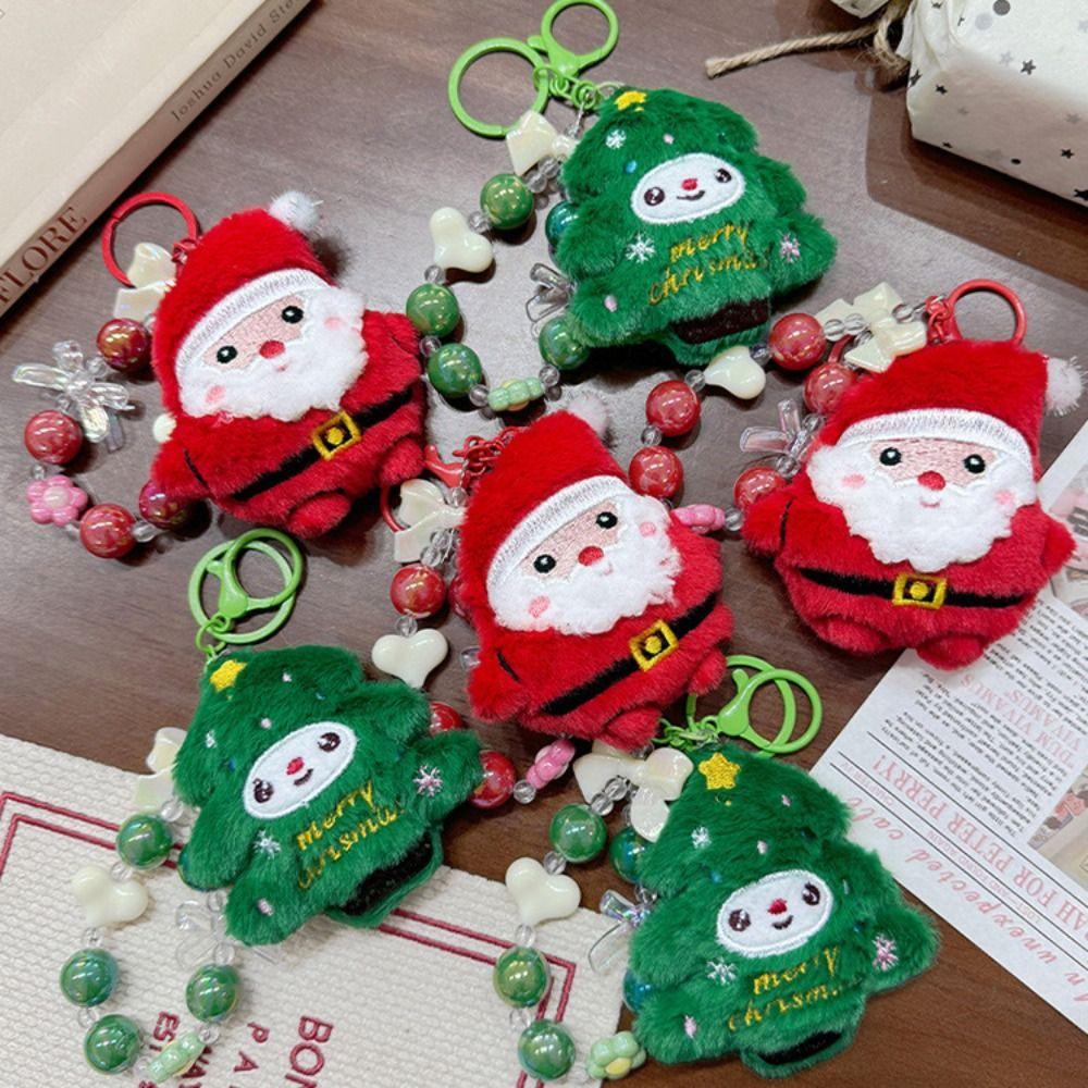 Stuffed Plush Dolls Christmas Plush Pendant Santa Claus Christmas Plush Doll Toy  Hanging Accessory