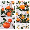 88cm Artificial Fruits Orange Branches Fake Fruit Props with Green Leaves Kumquat Home Office Room Garden New Year Decoration